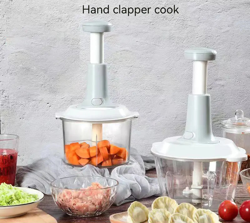 Manual household meat and vegetable multi-purpose kitchen vegetable cutter hand press garlic pepper cooking machine Mea