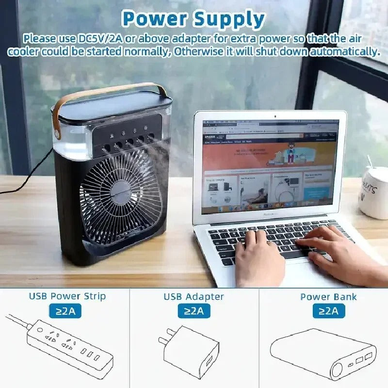 Portable Air Conditioner Fan & Humidifier